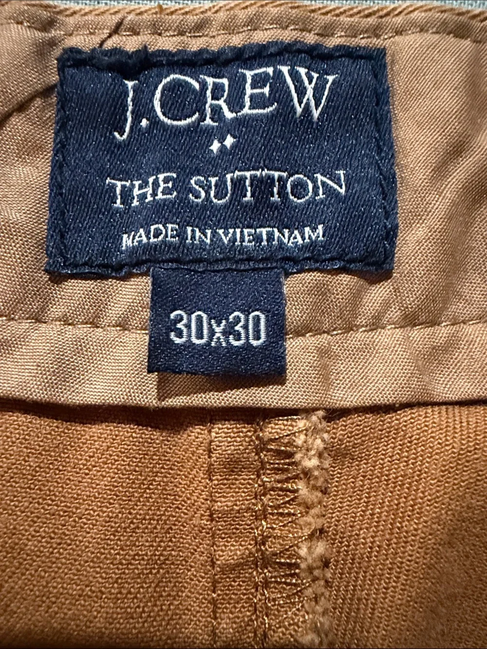 J Crew Men's Dark Khaki Chino Pants - Tailored Casual 30x30